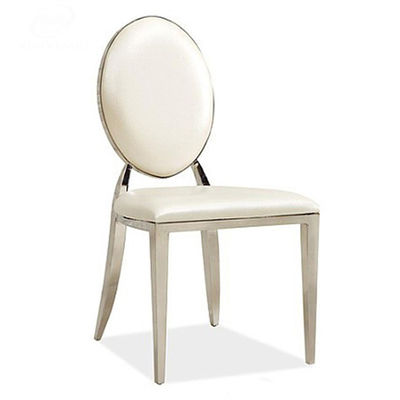 High End 40 Density Sponge Cushion 1.2mm Tube Size Stainless Steel Dining Chairs