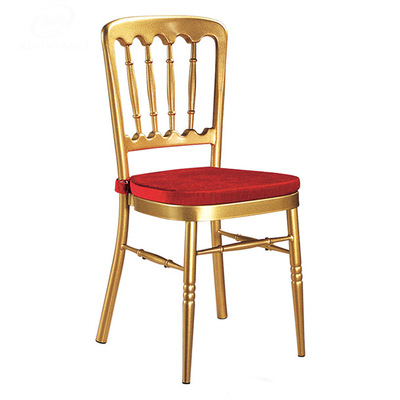 Chaise de mariage de luxe empilée Chiavari Aluminium Fer Événement Assises 7.7 Lbs Poids