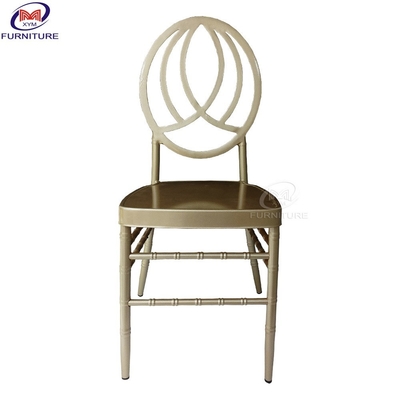 Chaise de chiavari de mariage Champagne or Aluminium Métal Chaises de bambou